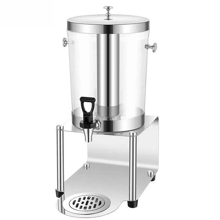 8L 16L stainless steel juice cooler gilded drink dispenser plastic double tank fruit juice beverage dispenser with ice tube